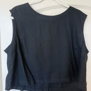 Linen Blend Crop top - XL